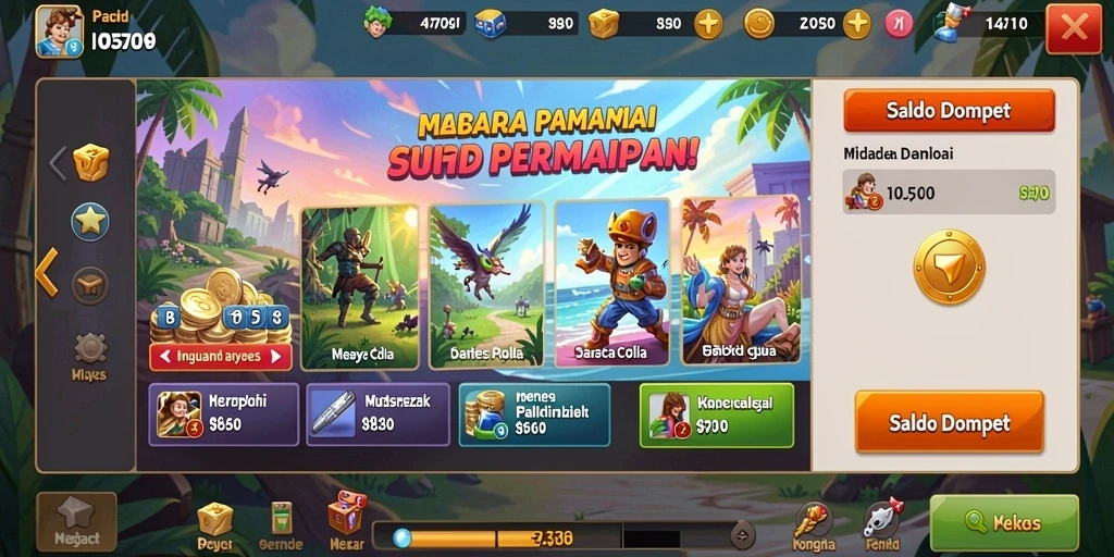 Tampilan antarmuka ASIANABET yang modern dan intuitif.
