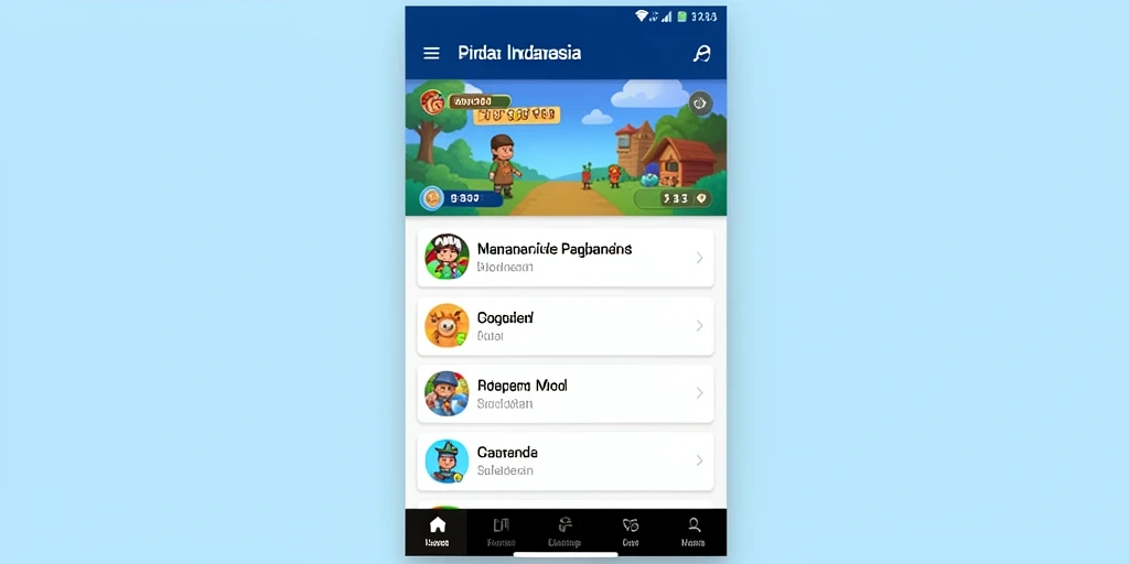 Screenshot pertama menampilkan tampilan utama game dengan desain menawan.