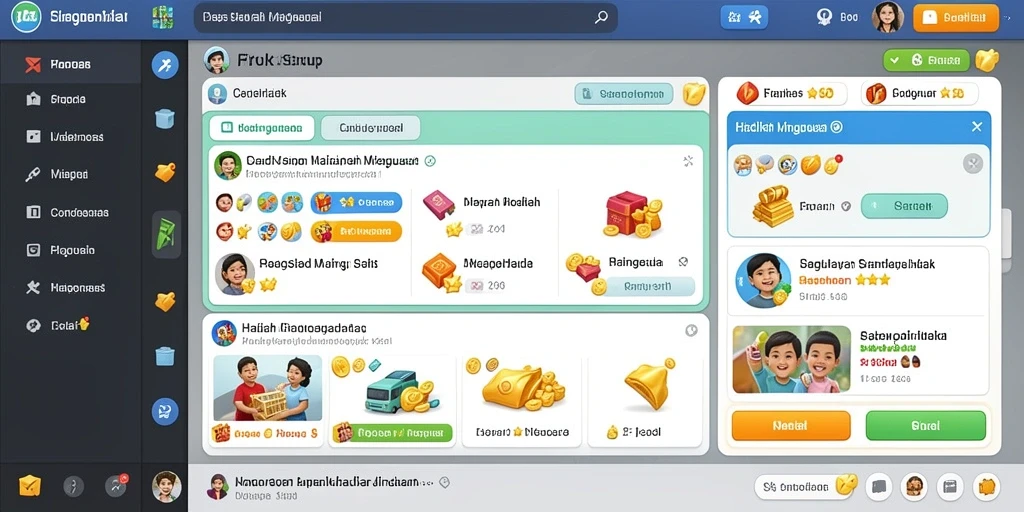 Tangkapan layar dengan karakter utama dalam aksi.