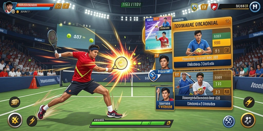 Tampilan awal dengan pilihan mode permainan menarik.