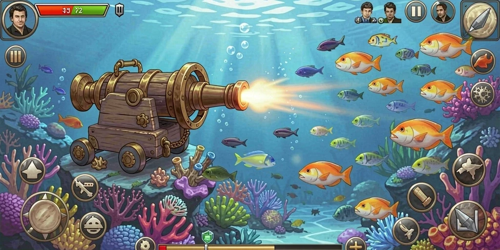 Tampilan gameplay yang menarik dan penuh warna.