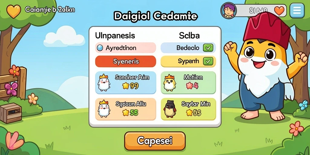 Tampilan awal yang atraktif dan penuh warna.